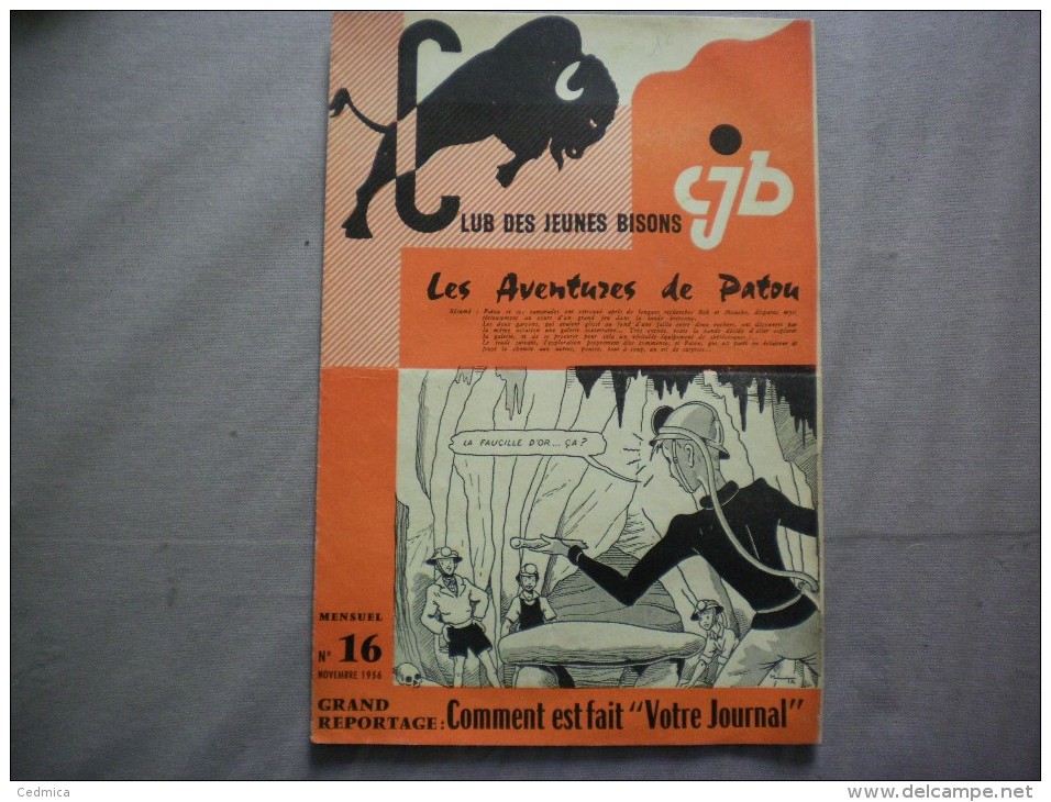 CLUB DES JEUNES BISONS CJB N°15,16 ET 17  1956 - Otros & Sin Clasificación