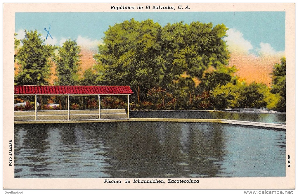 03895 "REPUBLICA DE EL SALVADOR C.A. - PISCINA DE ISCHANMICHEN, ZACATECOLUCA" FOTO SALAZAR. CART. NON  SPED. - El Salvador