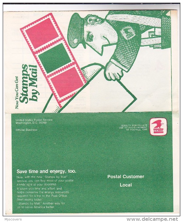 1974 STATIONERY ADVERT  CONSERVE ENERGY RESOURCES GET STAMPS BY MAIL Environment OFFICIAL BUSINESS - Other & Unclassified