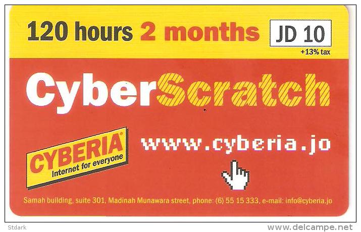 Jordan-CyberScratch 120hours 10 Dinar,test Card - Jordanie