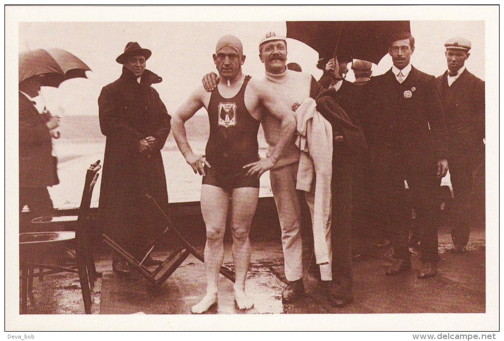 Postcard Swimmer Henry Taylor 1908 Olympic Games Swim Nostalgia Repro - Natation