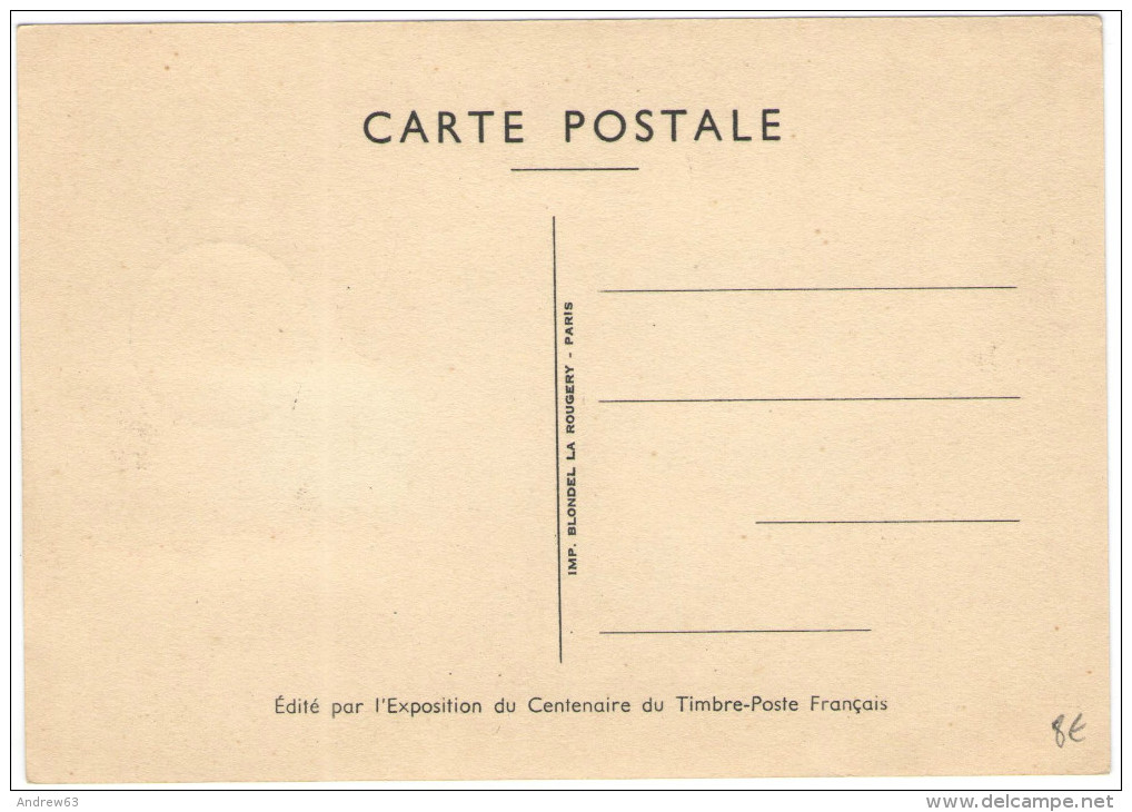 FRANCIA - France - 1949 - Centenaire Du Timbre Poste Français - Maximum Card - Paris - FDC - 1940-1949