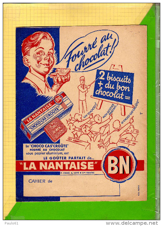 PROTEGE CAHIER  : La NANTAISE Biscuits BN - Protège-cahiers