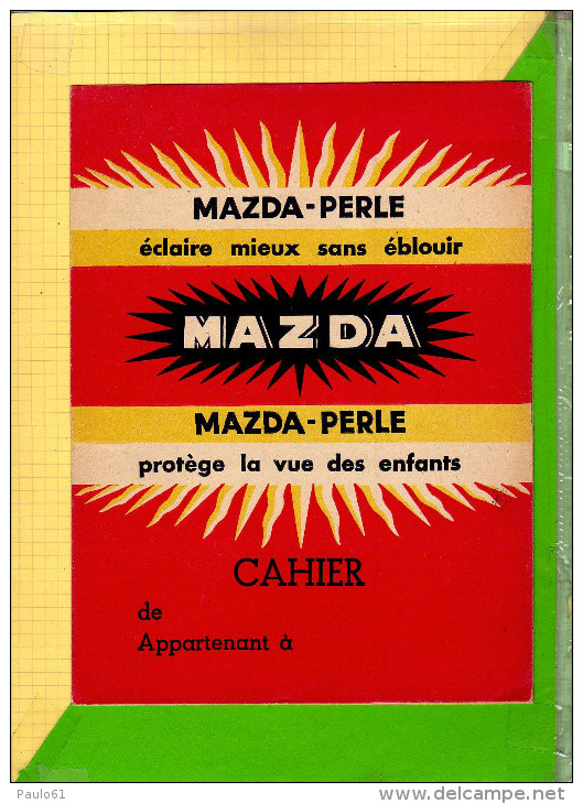 PROTEGE CAHIER  :MAZDA PERLE  Eclaire Protege La Vue Des Enfants - Protège-cahiers