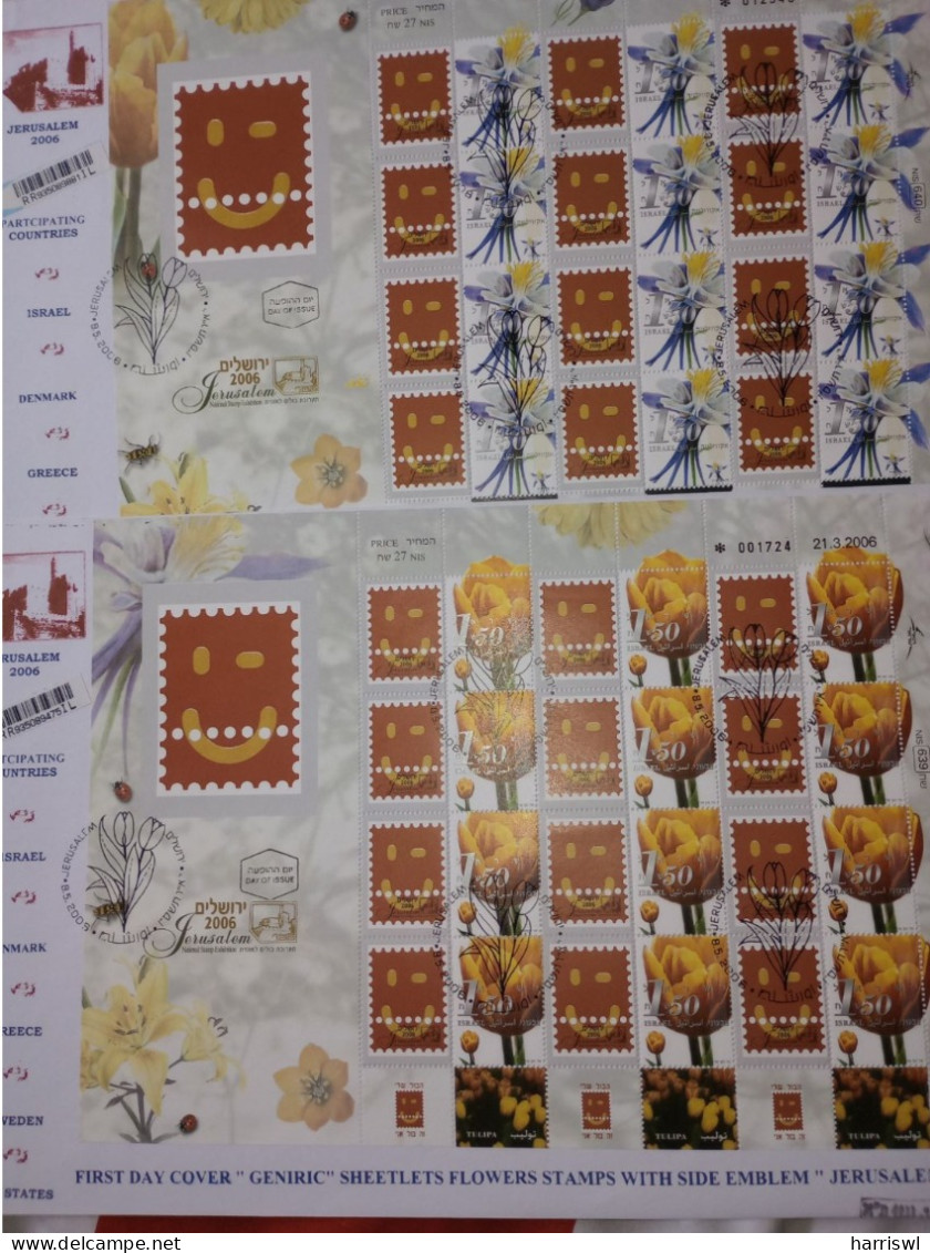 ISRAEL COLLECTION OF PHOSPHOR VARIETIES AND MODERN SPECIALISED FDCS FROM LIMITED ISSUE COVER PRODUCERS