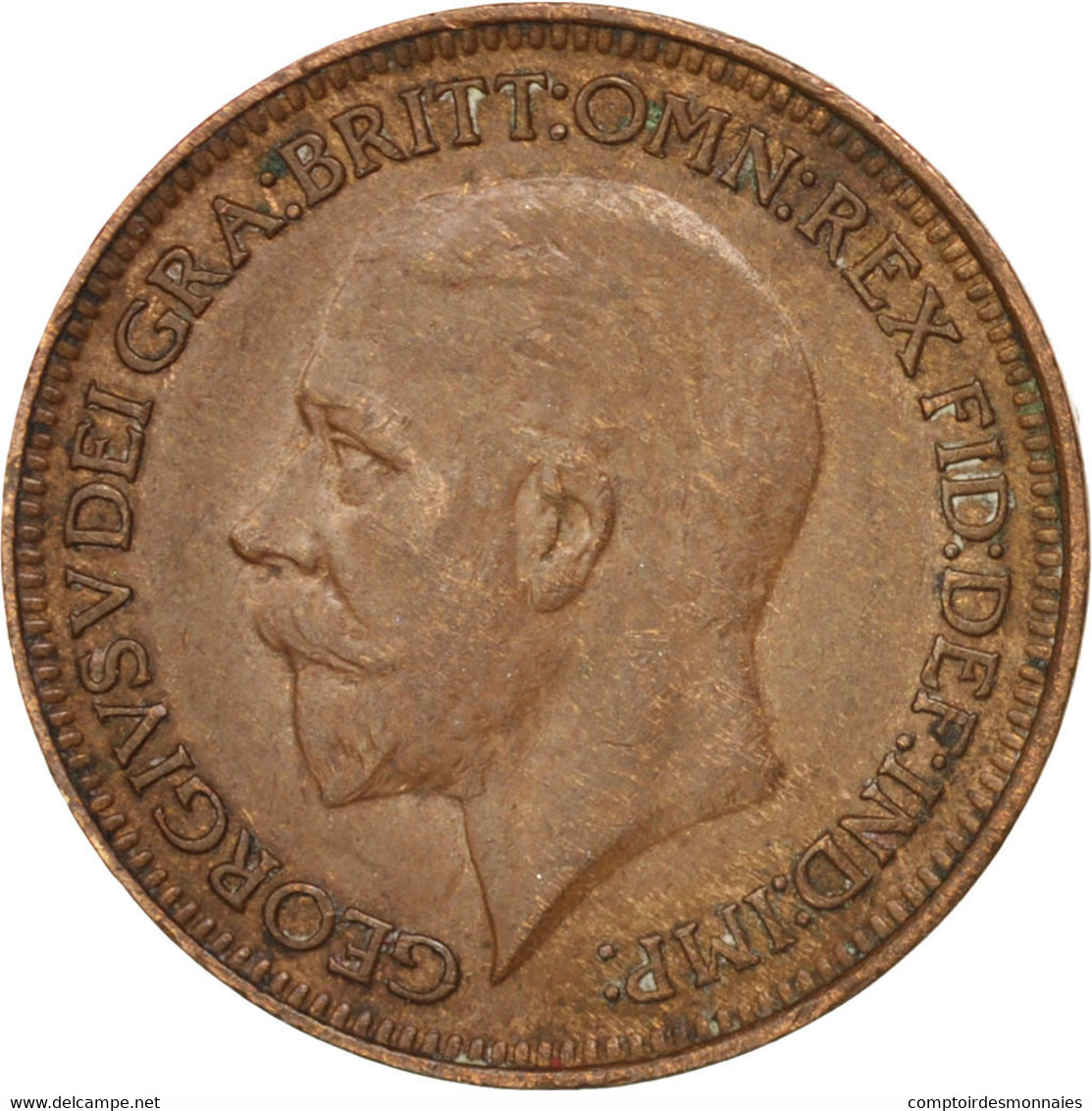 Monnaie, Grande-Bretagne, George V, Farthing, 1929, TTB, Bronze, KM:825 - B. 1 Farthing