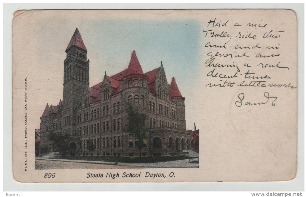 America USA United States Dayton Ohio Steele High School 1904 Post Card Postkarte POSTCARD - Dayton