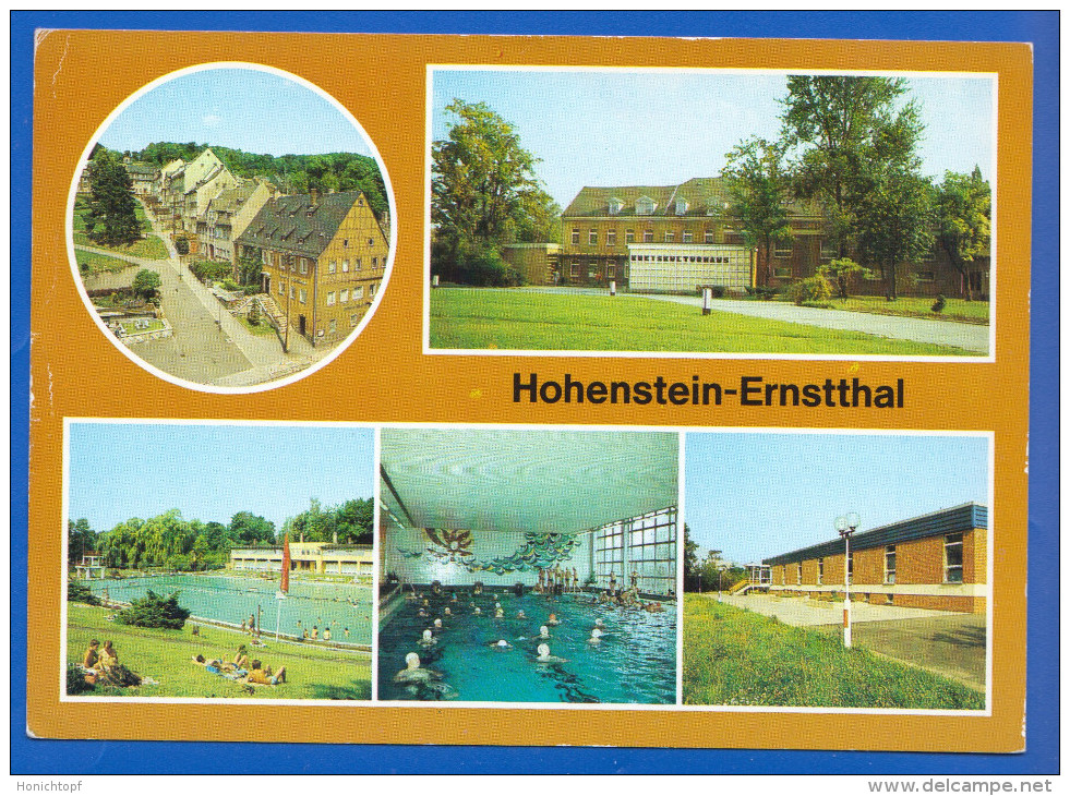 Deutschland; Hohenstein Ernstthal; Multibildkarte Mit Schwimmhalle; Altmarkt Bild2 - Hohenstein-Ernstthal