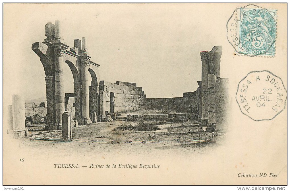 CPA Tébessa-Ruines De La Basilique Byzantine    L2027 - Tebessa
