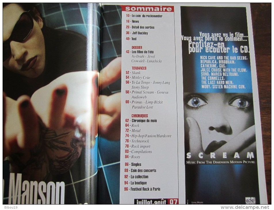 ROCK SOUND MARILYN MANSON N 49 JUILLET AOUT 1997 - Musique