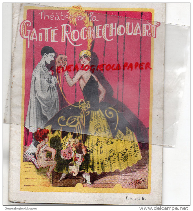 75 - PARIS - PROGRAMME THEATRE DE LA GAIETE ROCHECHOUART - ILLUSTRATEUR CLERICE 1924-C'EST UN ENFANT D' AMOUR-JOULLOT- - Programmes