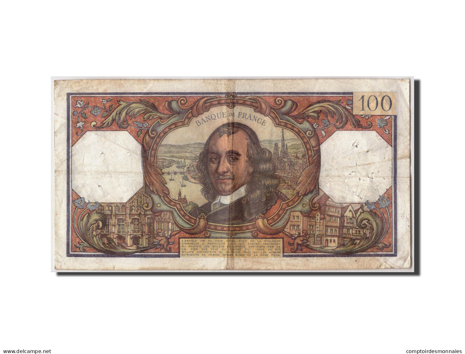 Billet, France, 100 Francs, 100 F 1964-1979 ''Corneille'', 1968, 1968-11-07 - 100 F 1964-1979 ''Corneille''