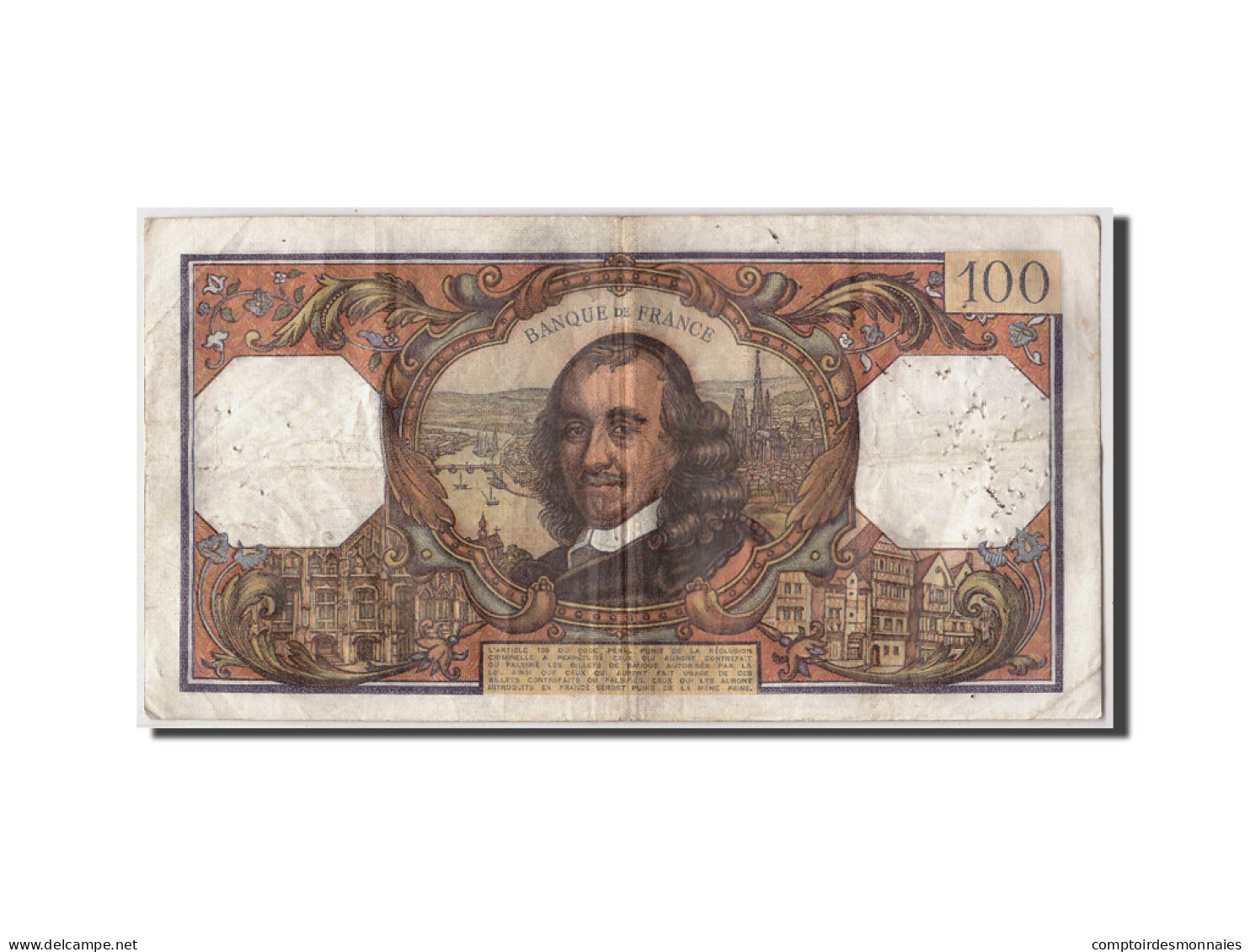 Billet, France, 100 Francs, 100 F 1964-1979 ''Corneille'', 1969, 1969-11-06 - 100 F 1964-1979 ''Corneille''