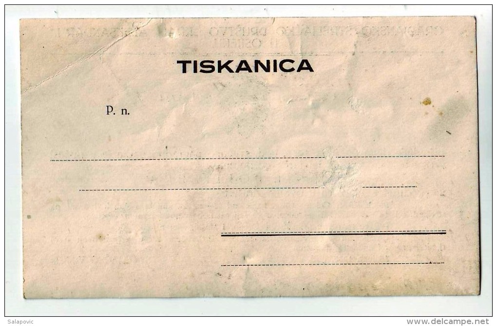 GRADJANSKO STRELJACKO DRUSTVO KRALJ ALEKSANDAR OSIJEK POZIVNICA, INVITATION 1935 SHOOTING CLUB RRARE - Tir à L'Arc