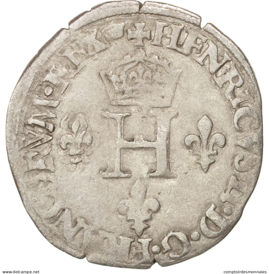 Monnaie, France, Demi Gros De Nesle, 1551, Paris, TB+, Argent, Sombart:4458 - 1547-1559 Henry II