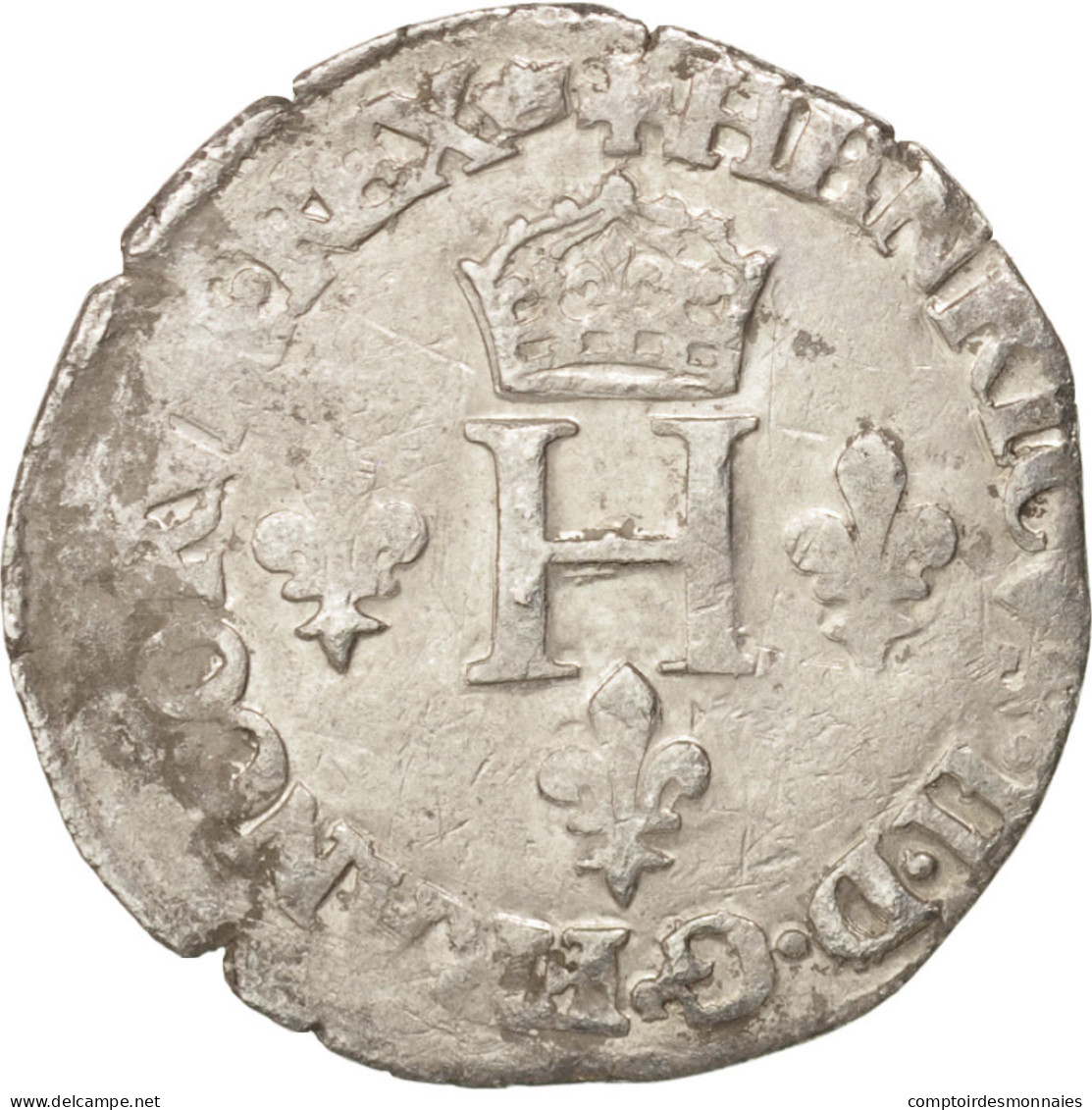Monnaie, France, Demi Gros De Nesle, 1551, Paris, TB, Argent, Sombart:4458 - 1547-1559 Henry II