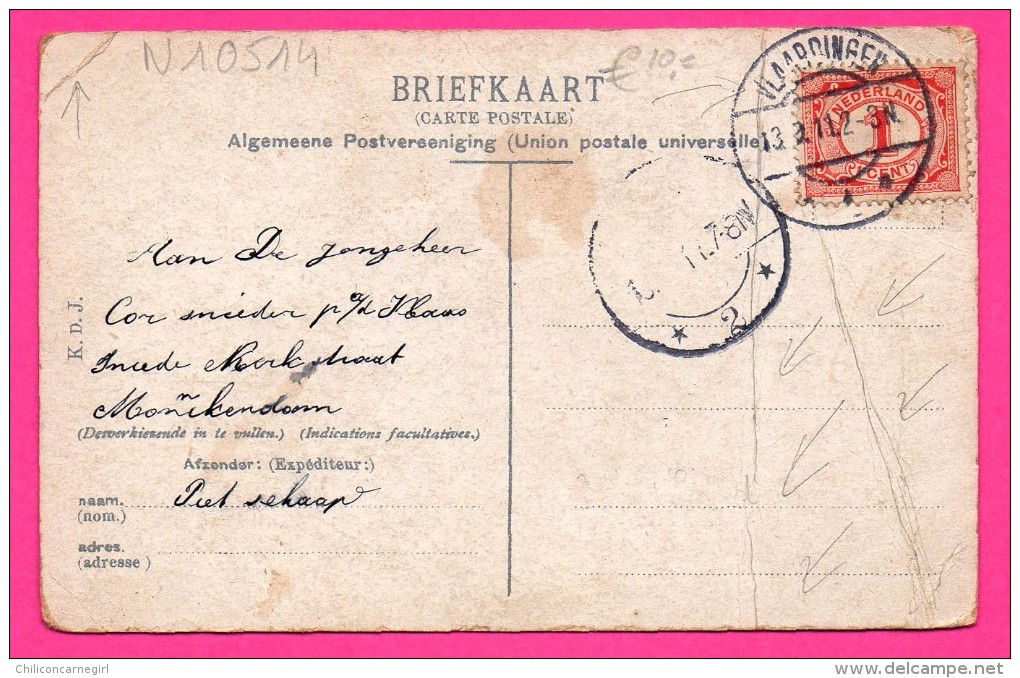 Vlaardingen - Buitenhaven - Bateaux - K.D.J. - 1911 - Colorisée - Vlaardingen