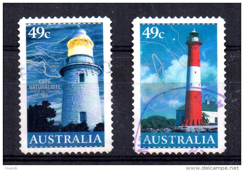 Australia - 2002 - Lighthouses (Self Adhesive) - Used - Oblitérés
