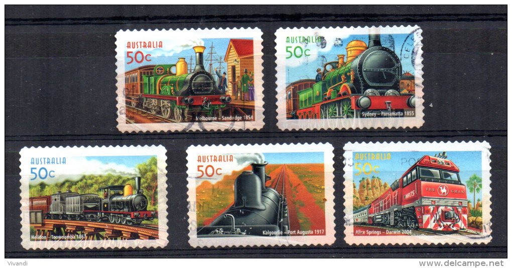 Australia - 2004 - 150th Anniversary Of Australian Railways (Self Adhesive) - Used - Usati