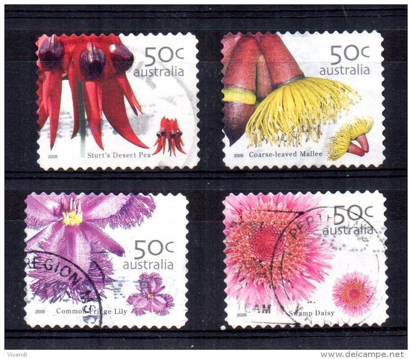 Australia - 2005 - Australian Wildflowers 1st Issue (Perf 11, Self Adhesive) - Used - Oblitérés