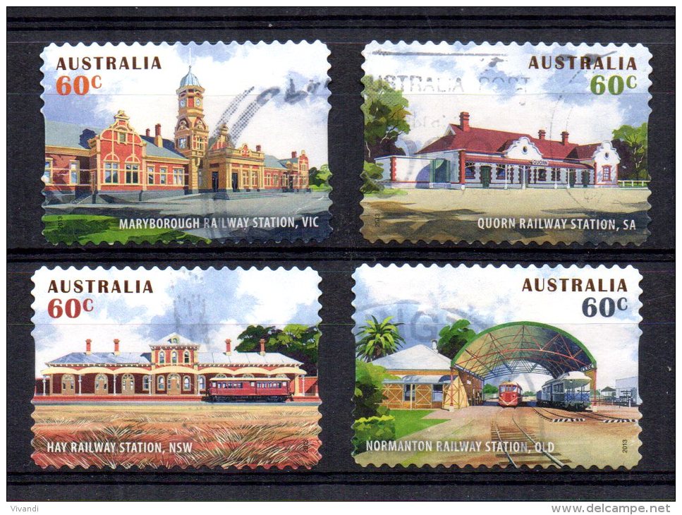 Australia - 2013 - Historic Railway Stations (Self Adhesive) - Used - Oblitérés