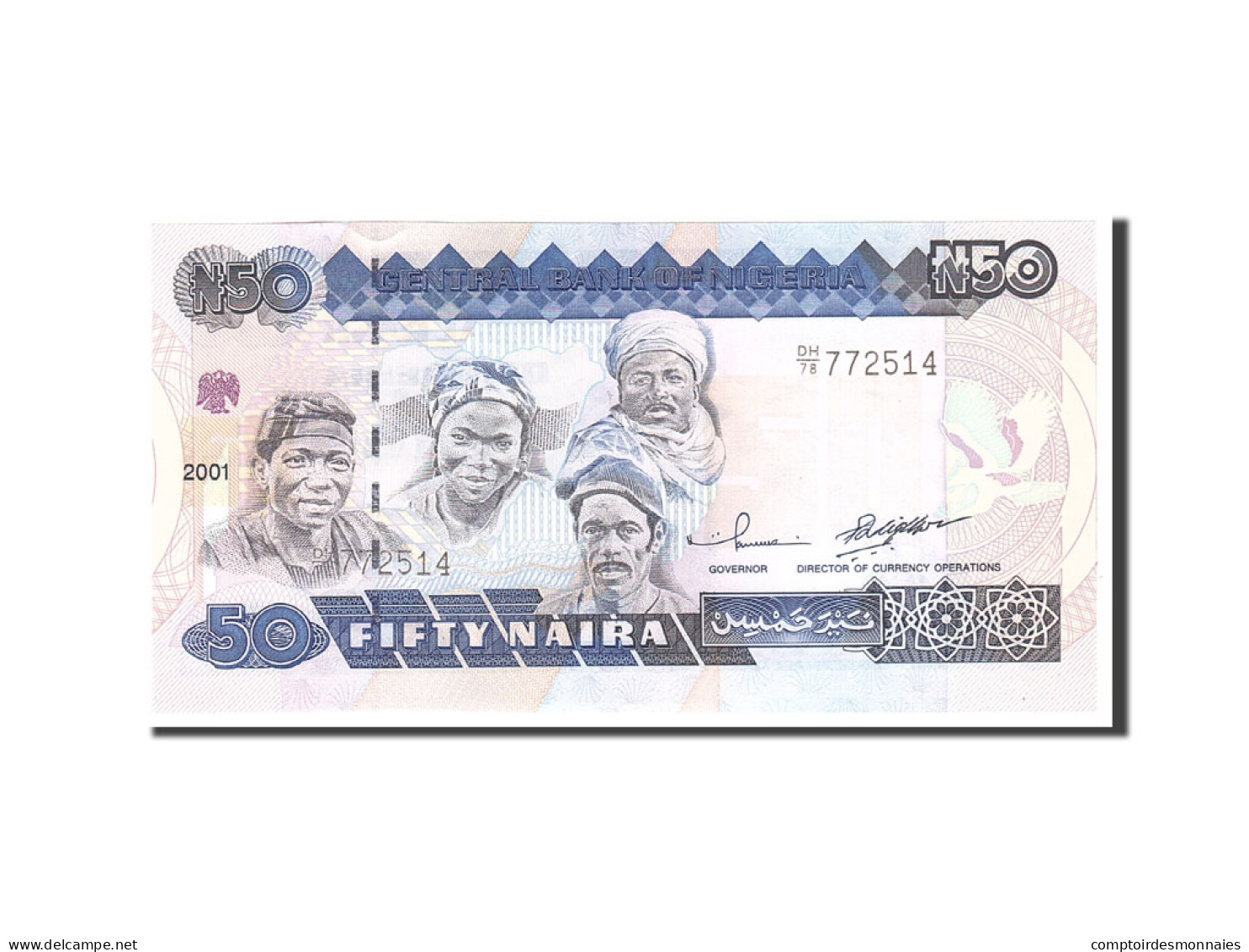 Billet, Nigéria, 50 Naira, 2001, Undated, KM:27d, NEUF - Nigeria