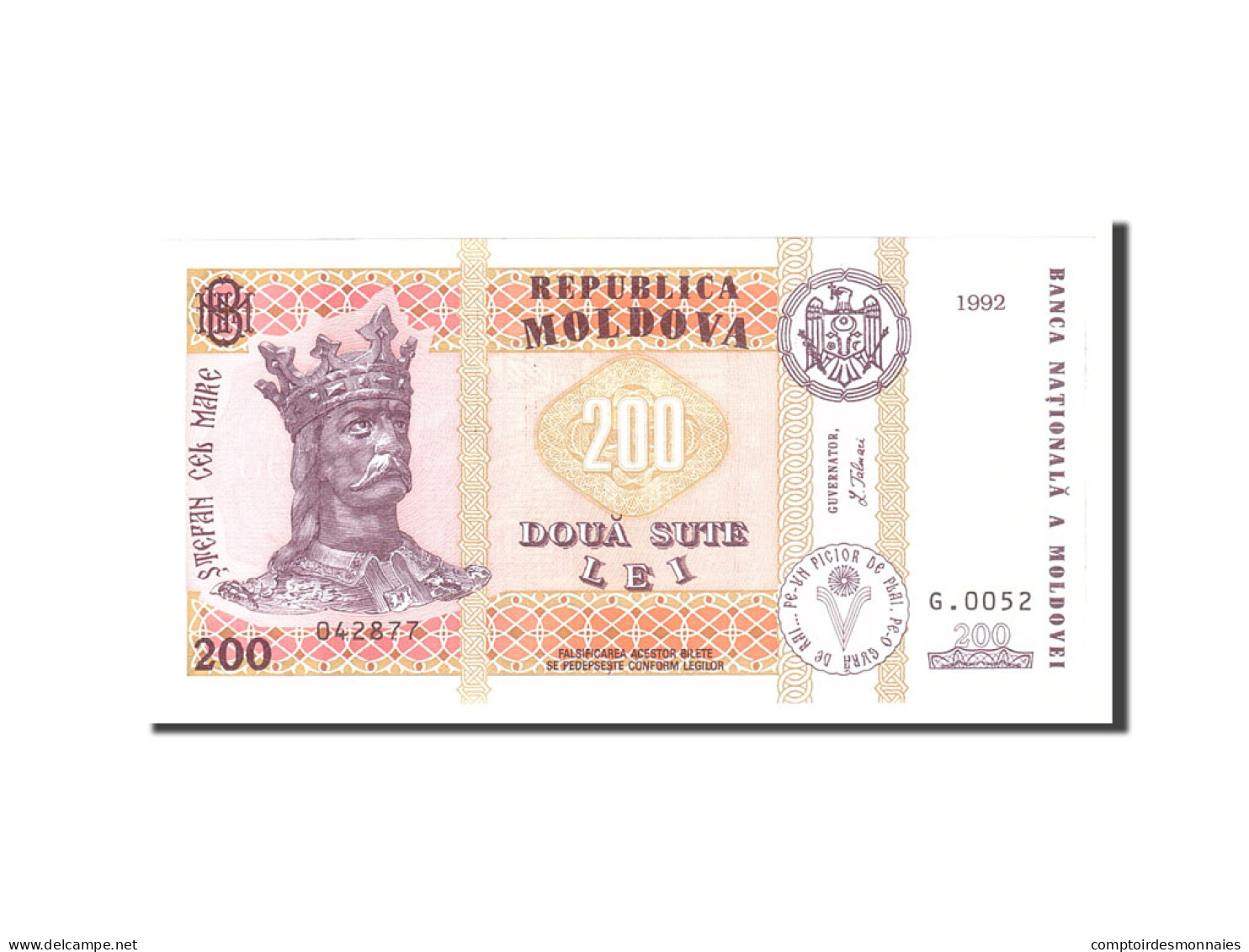 Billet, Moldova, 200 Lei, 1992, Undated, KM:16a, NEUF - Moldavië