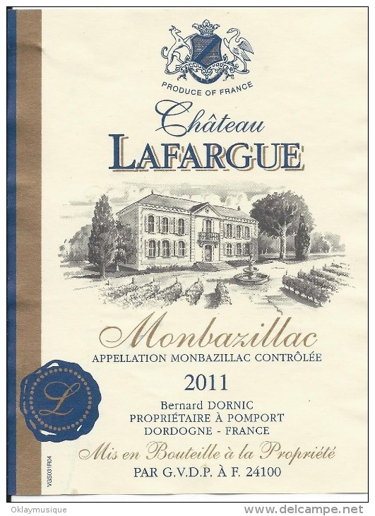 Chateau Lafargue 2011 - Monbazillac