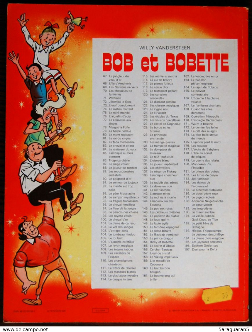 BD BOB ET BOBETTE - 110 - Les Champignons Chanteurs - Rééd. 1984 - Bob Et Bobette