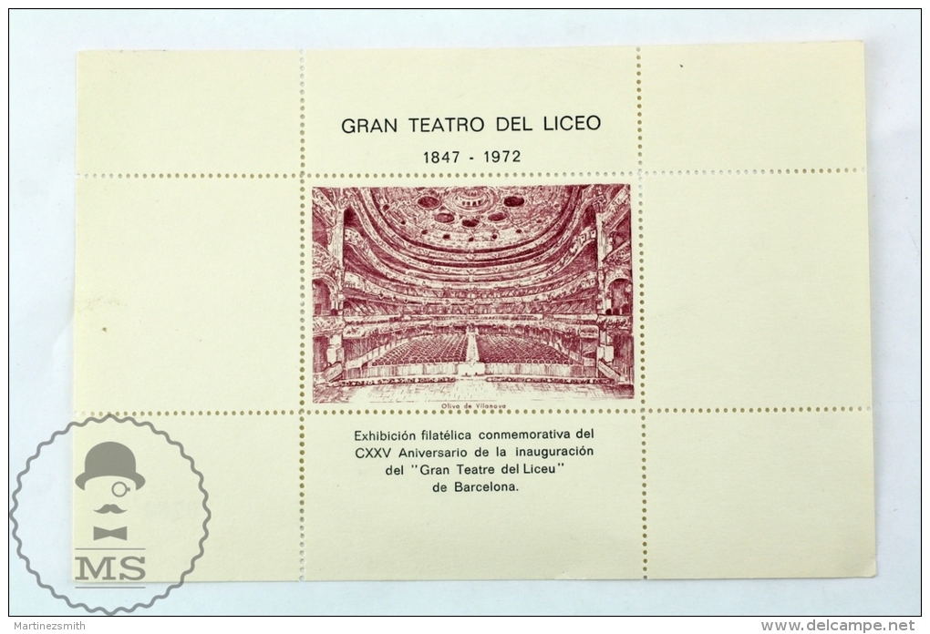 Gran Teatre Del Liceu 1847 - 1972 Philatelic Exhibition Cinderela Celebrating The 125th Anniversary Of Teatre Opening - Erinofilia