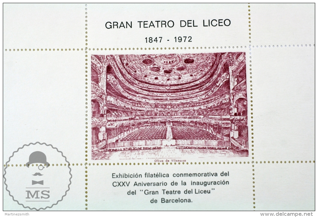 Gran Teatre Del Liceu 1847 - 1972 Philatelic Exhibition Cinderela Celebrating The 125th Anniversary Of Teatre Opening - Erinofilia