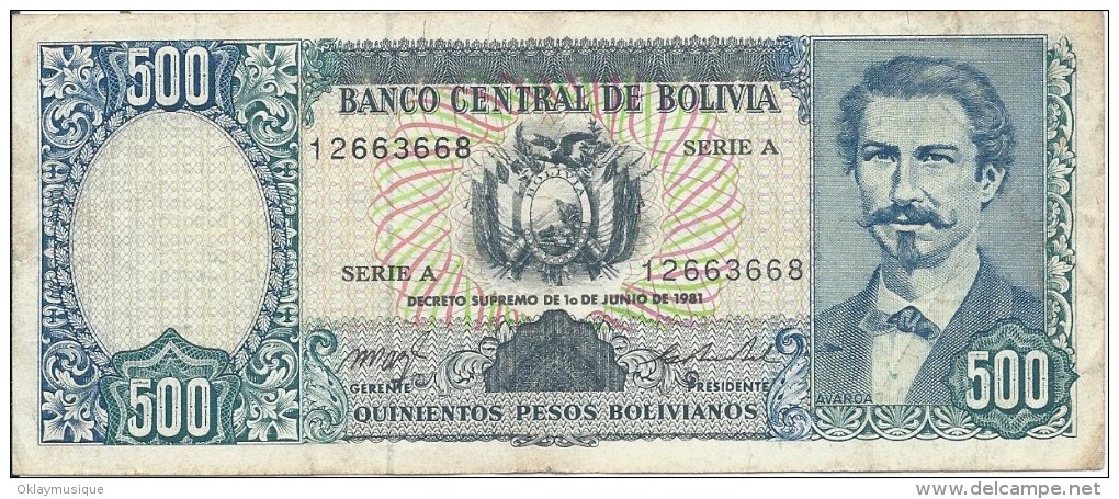 500 Pesos Bolivianos 1981 - Bolivie