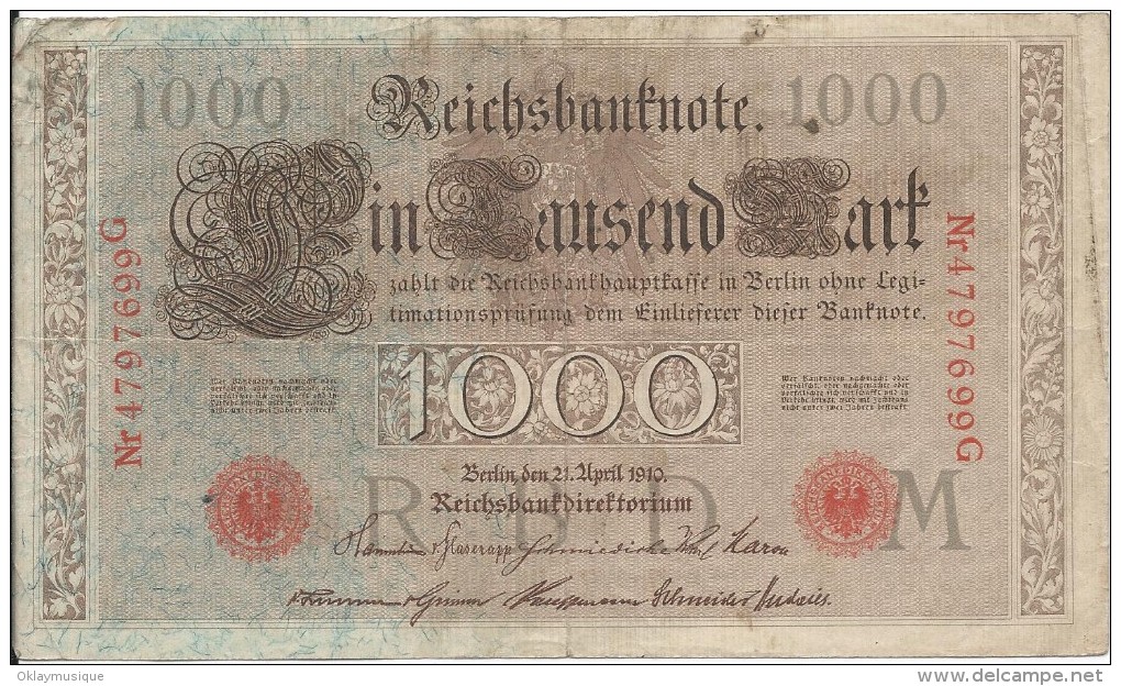 1000 Mark 1910 - 1.000 Mark