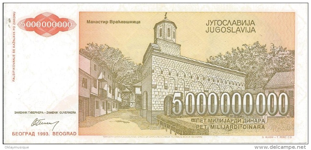 5000000000 Dinara 1993 - Roemenië