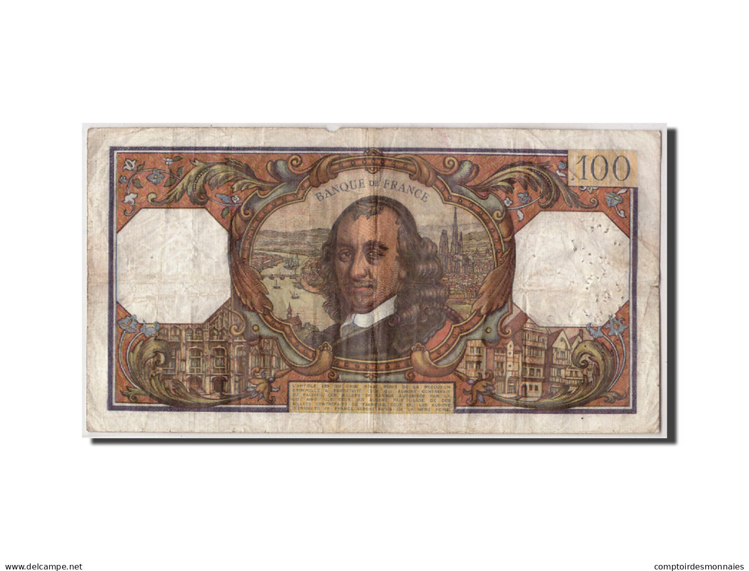 Billet, France, 100 Francs, 100 F 1964-1979 ''Corneille'', 1968, 1968-03-07, TB - 100 F 1964-1979 ''Corneille''