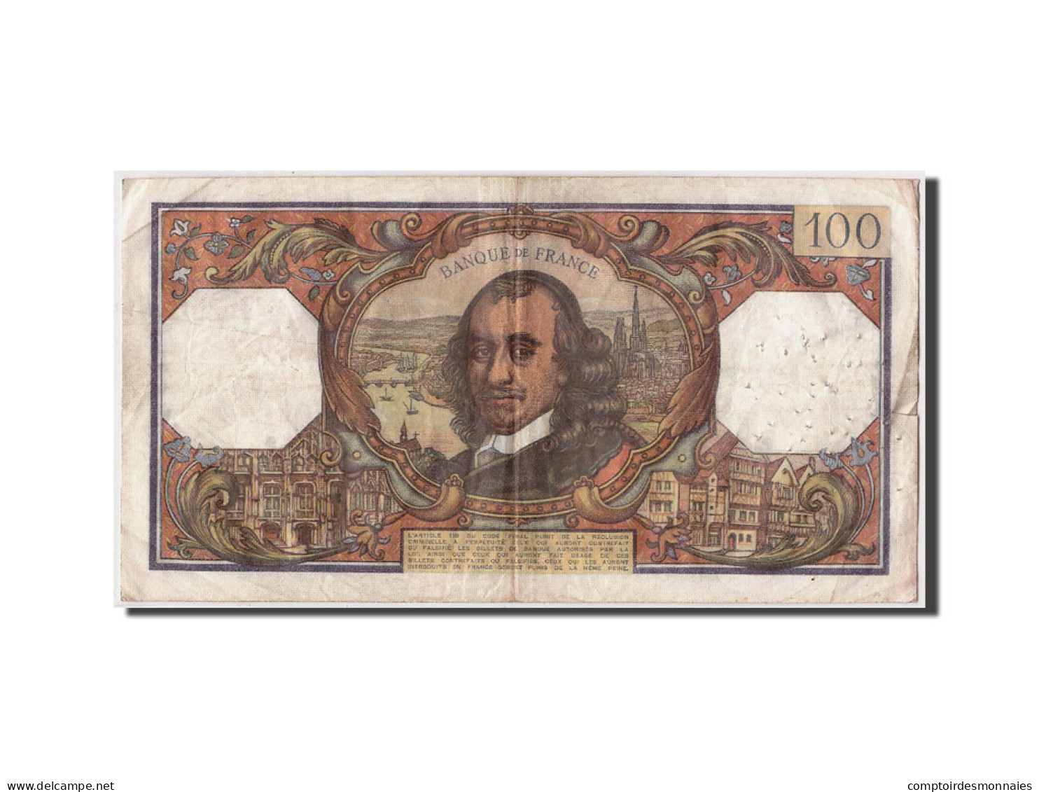 Billet, France, 100 Francs, 100 F 1964-1979 ''Corneille'', 1968, 1968-09-05 - 100 F 1964-1979 ''Corneille''