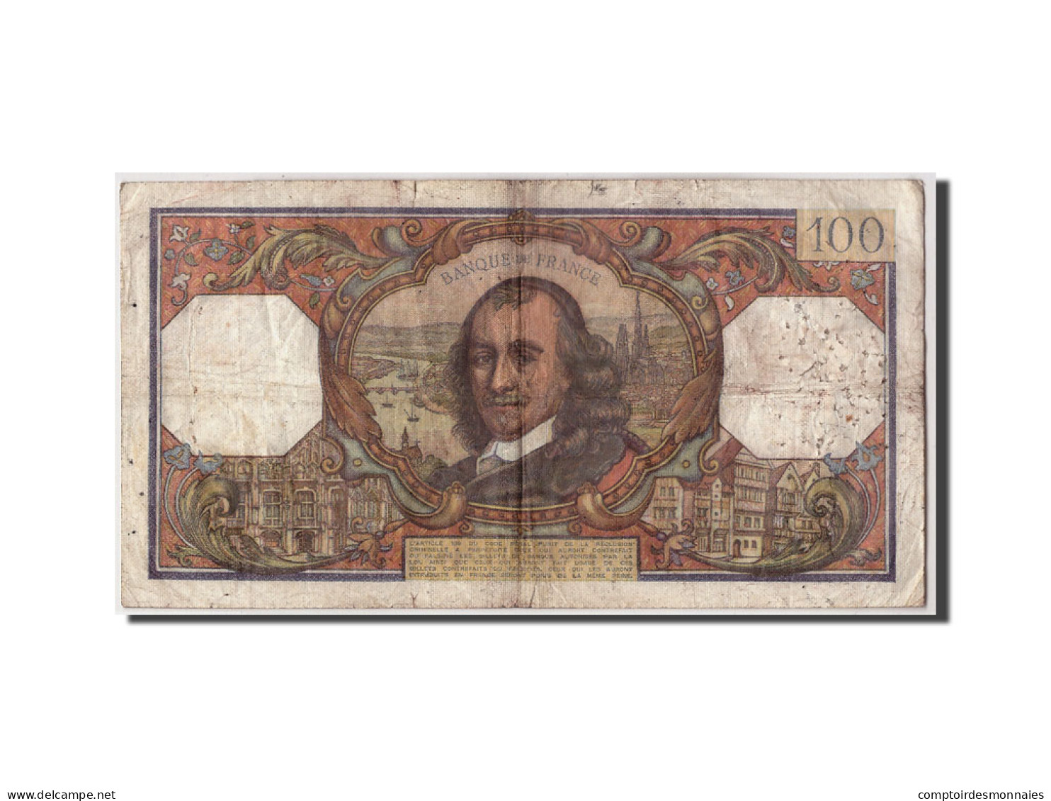 Billet, France, 100 Francs, 100 F 1964-1979 ''Corneille'', 1965, 1965-04-01, TB - 100 F 1964-1979 ''Corneille''