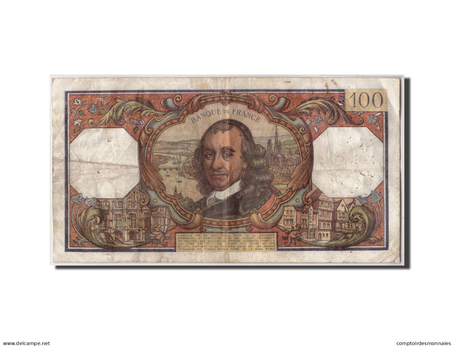 Billet, France, 100 Francs, 100 F 1964-1979 ''Corneille'', 1968, 1968-09-05, TB - 100 F 1964-1979 ''Corneille''