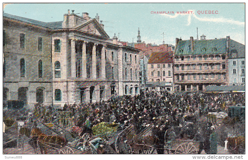 Québec - Champlain Market (top Animation, 1913) - Autres & Non Classés