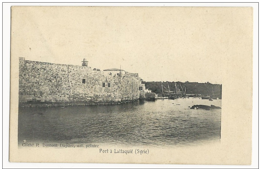 LIBAN - 1906 - PERIODE TURQUE - CARTE POSTALE (LATTAQUIE) Avec OBLITERATION De BEYROUTH Pour PARIS - Liban