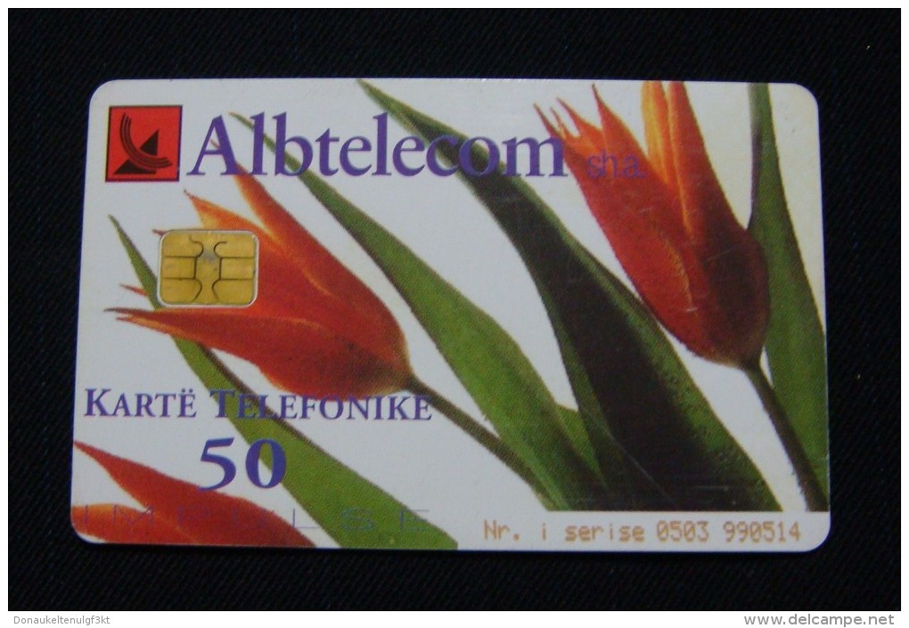 ALBANIA CHIP CARD 50 UNITS 2001, HIGH QUALITY, USED. - Albania