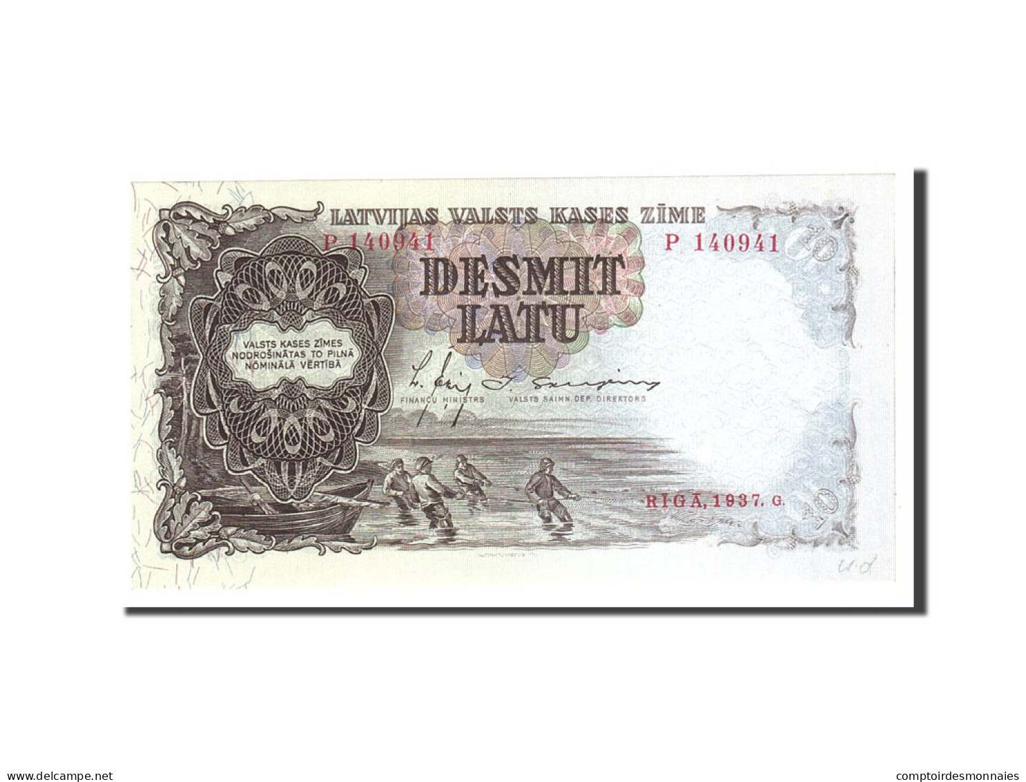 Billet, Latvia, 10 Latu, 1937, Undated, KM:29a, NEUF - Lettonie