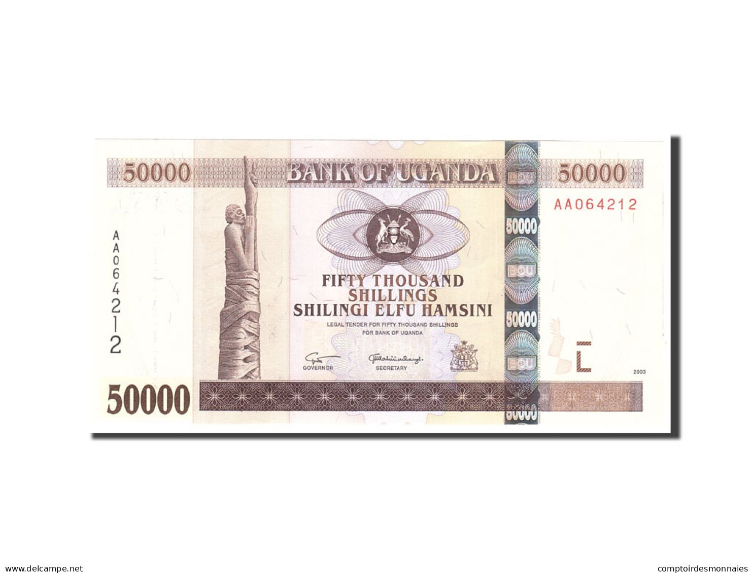 Billet, Uganda, 50,000 Shillings, 2003, Undated, KM:47a, NEUF - Ouganda