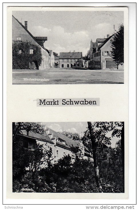 AK Markt Schwaben, Mit Schloss Und Hindenburgbau, 1944 - Lindau A. Bodensee