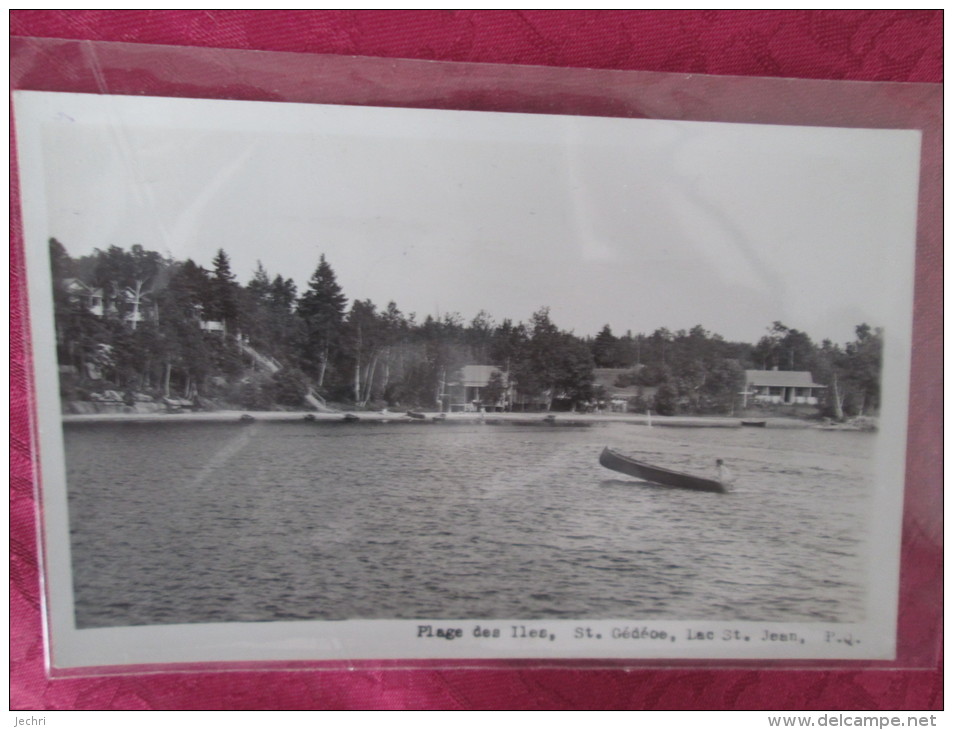 CARTE PHOTO .    . LAC  ST JEAN    . ST GEDEON  PLAGE DES ILES - Autres & Non Classés