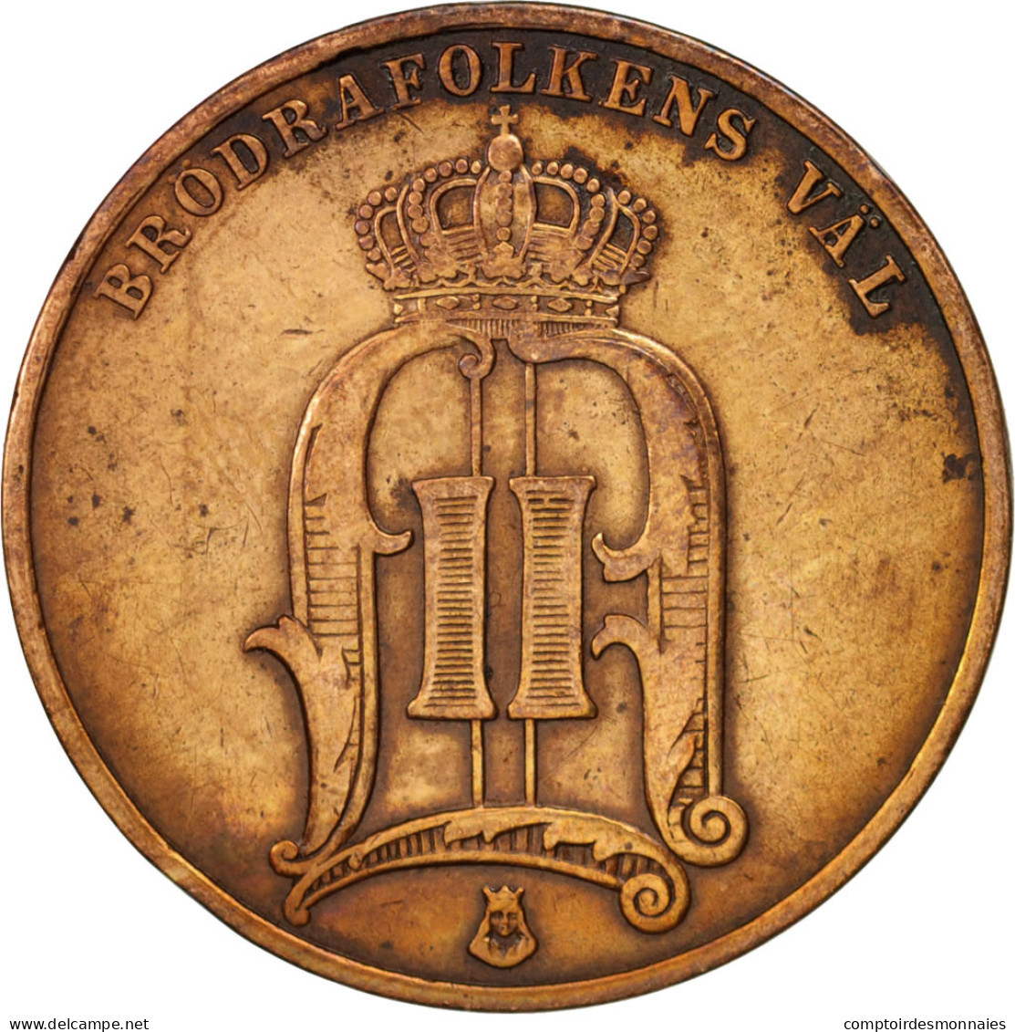 Monnaie, Suède, Oscar II, 5 Öre, 1882, TTB, Bronze, KM:736 - Suède