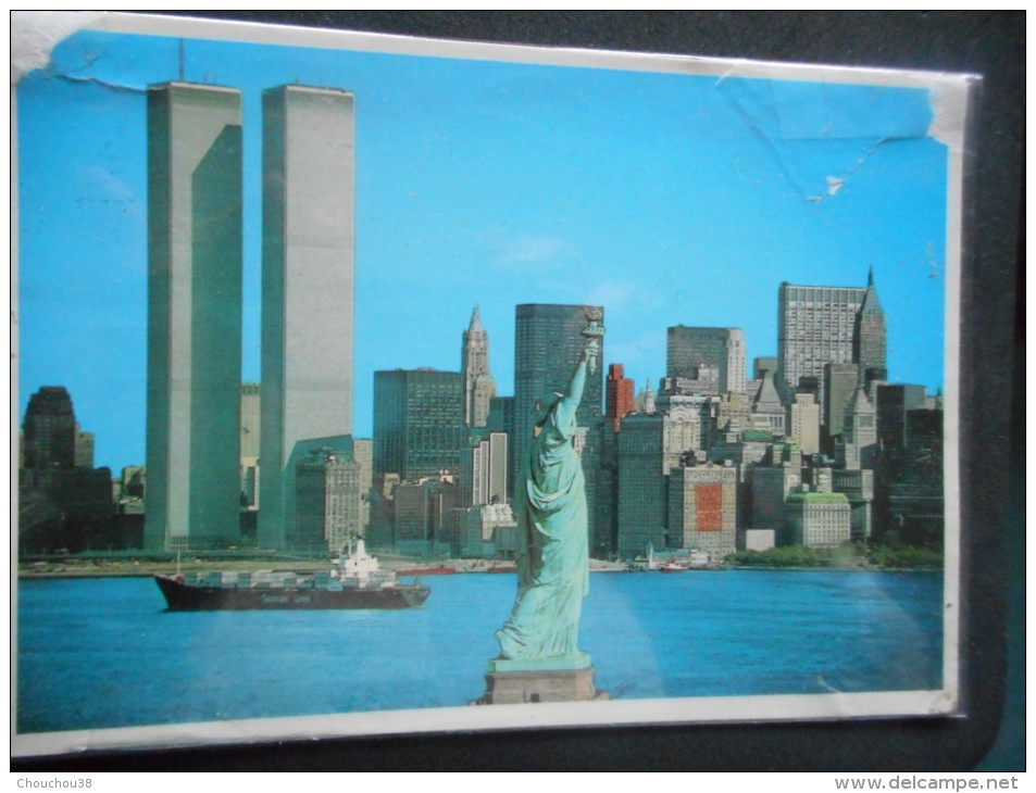 CPDM-ETATS UNIS-NEW YORK "BREATHTAKING View Of The Statue Of Liberty,New York Harbor,twin Towers Of  World Trade Center" - Statue De La Liberté