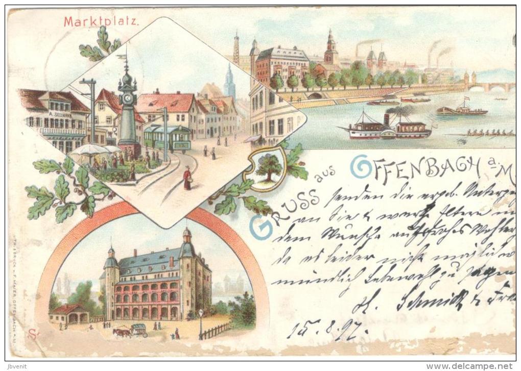 GRUSS Aus OFFENBACH Am MAIN - Marktpltz - 1897 - Offenbach