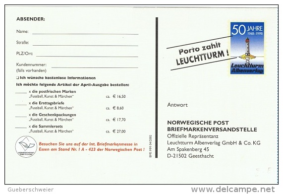 PHA-L24 - ALLEMAGNE Carte Publicitaire En Port Payé De Leuchturm - Phare - Privé Postkaarten - Ongebruikt