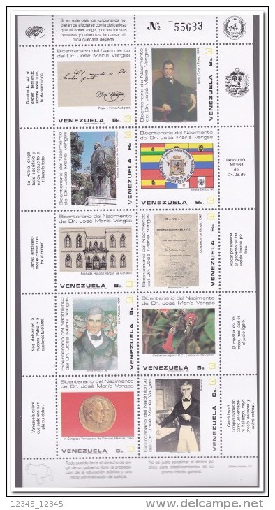 Venezuela 1986, Postfris MNH, Persons, Flowers - Venezuela